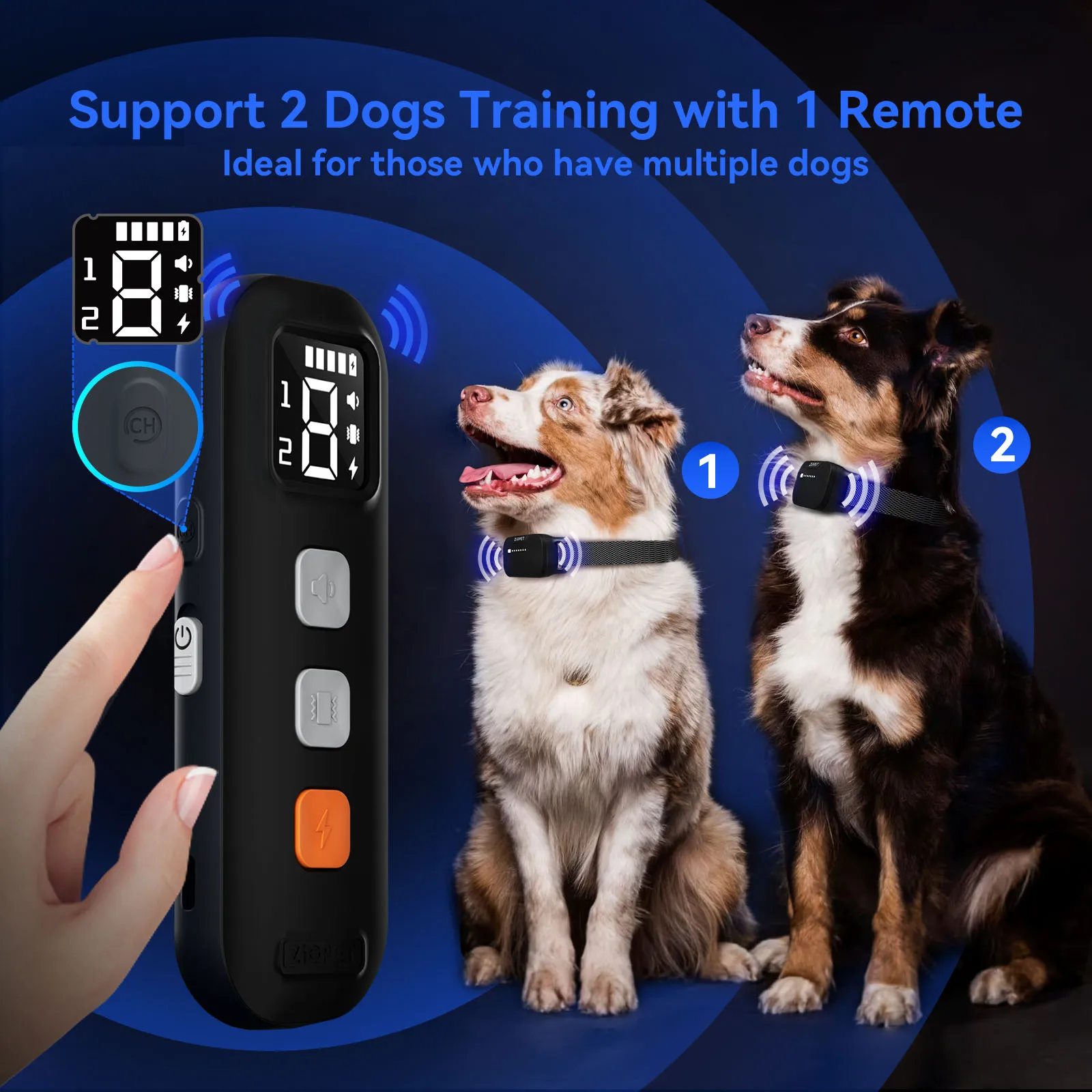 Remote Range 2000ft 3 Safe Modes Beep Vibration Shock Large Medium