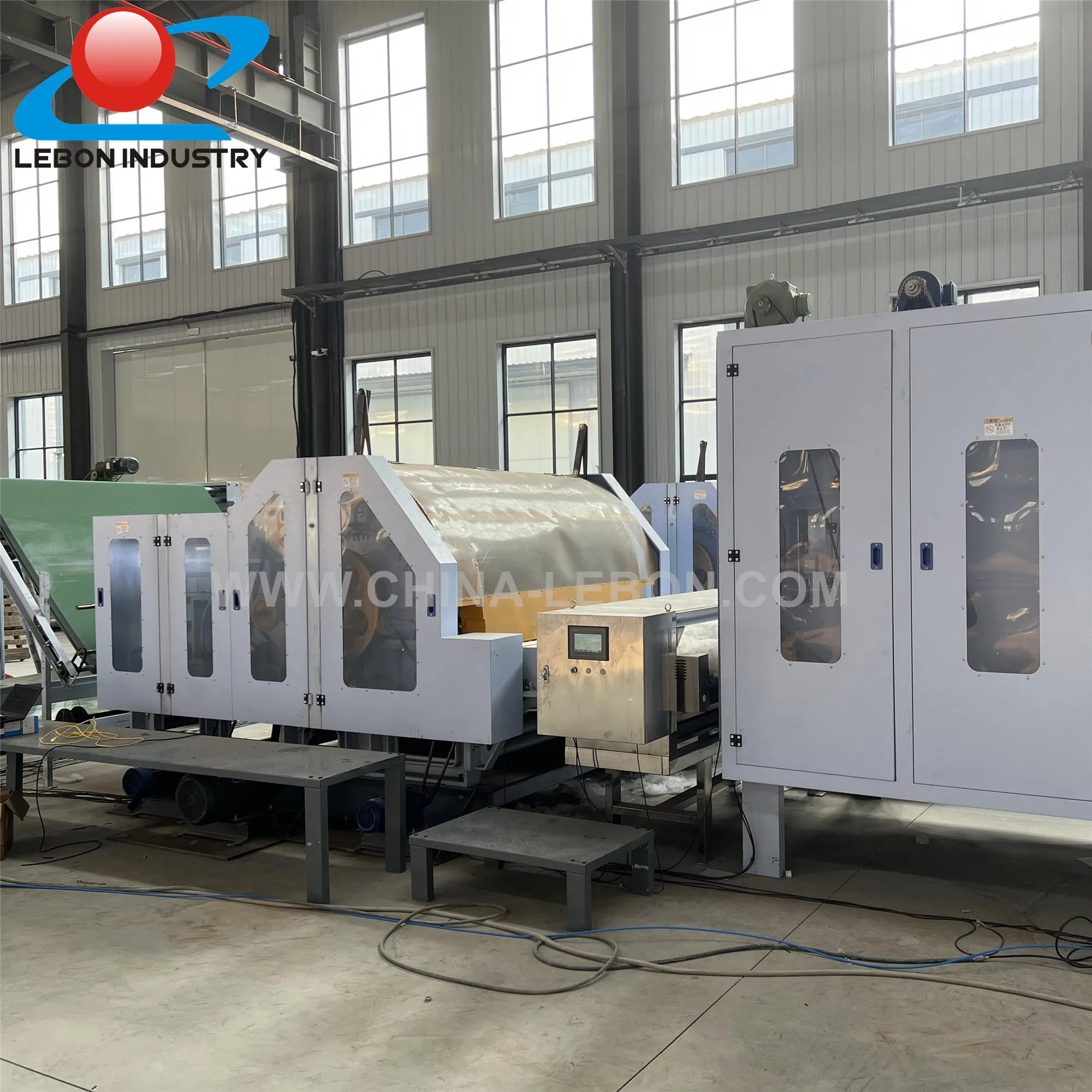 Thermal Bonding Wadding Production Line Cross Lapper Felt Fiber Making Machinery