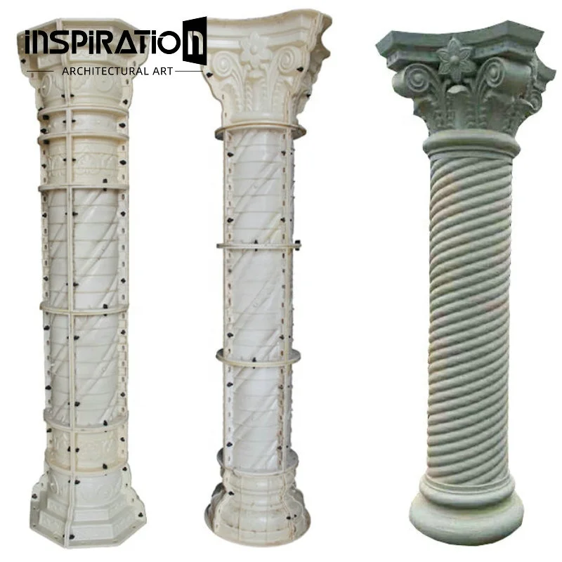 Durable Plastic Concrete Column Mouldings Cement Column Roman Pillar ...