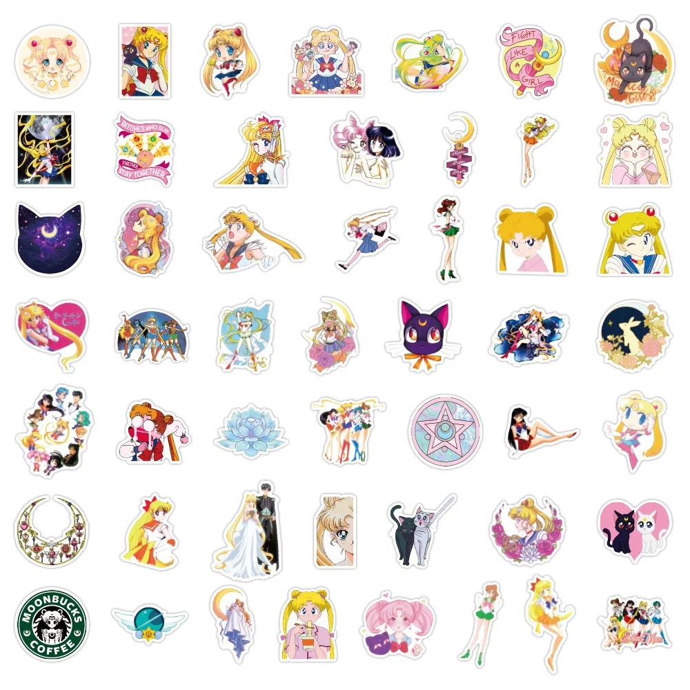 Wholesale 50Pcs Cute Anime Sailor Moon Cartoon Decor Sticker For Girl Home  Phone Door Bottle Label Skateboard Luggage Stickers From m.alibaba.com