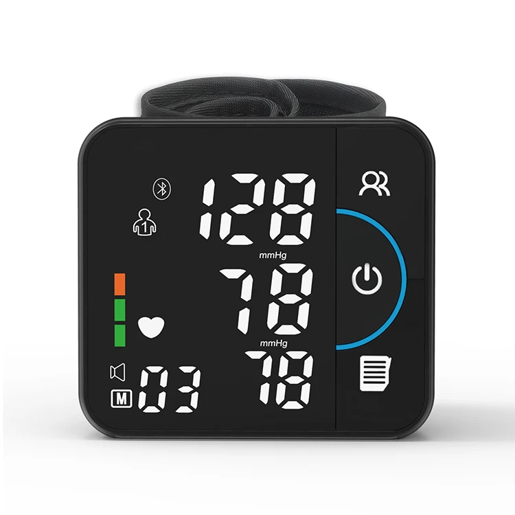 LED Screen Voice Broadcast USB Charging Rechargeable Wrist Blood Pressure Monitor
