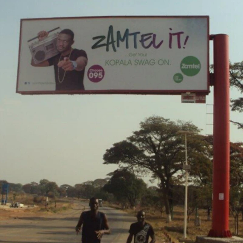 Metal Structure Cantilever Billboards Anti-rust Outdoor Advertisement Street Billboard