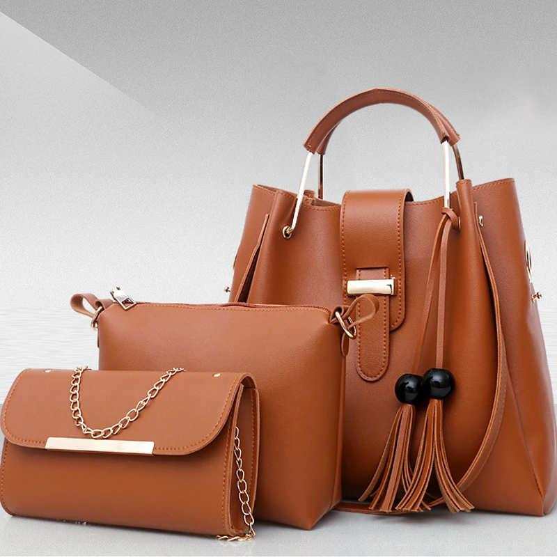  Women Fashion Luxury Large Leather Shoulder Bag Ladies