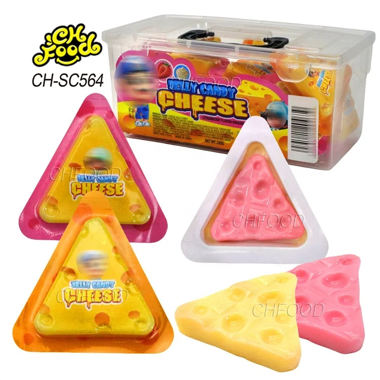 Low MOQ Wholesale New Fruit Flavor 3d Cheese Shape Gummy Jelly Soft Candy Sweets Snack