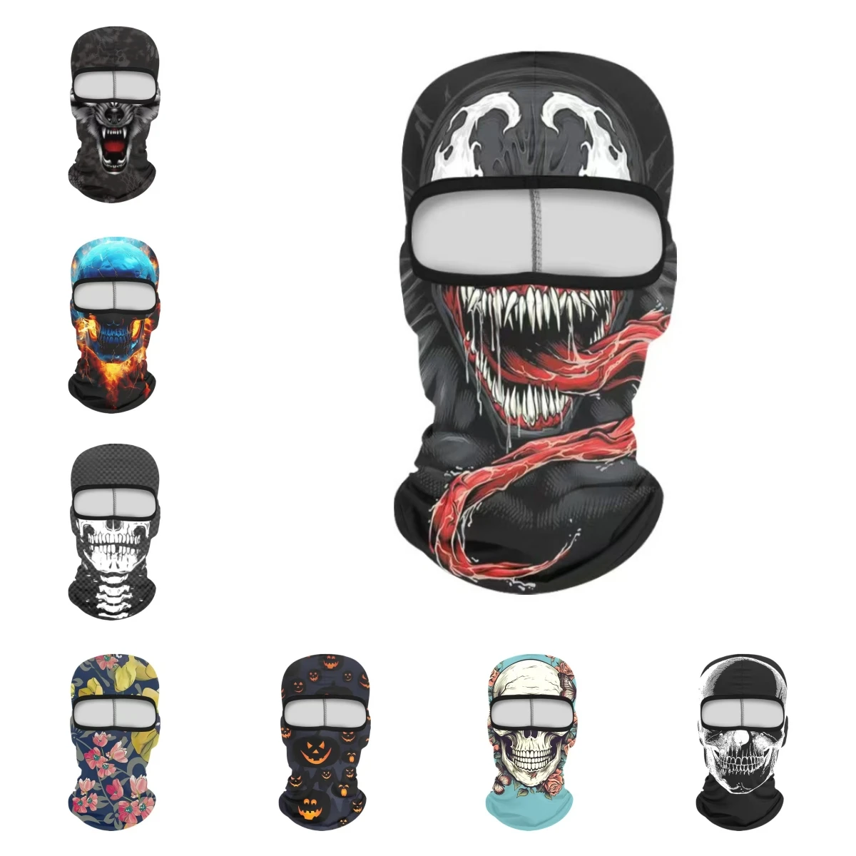 Hot Selling Solid Color Ice Silk Mask Breathable Motorcycle Riding Head Cover for Outdoor Sports Cycling Balaclava for Fishing