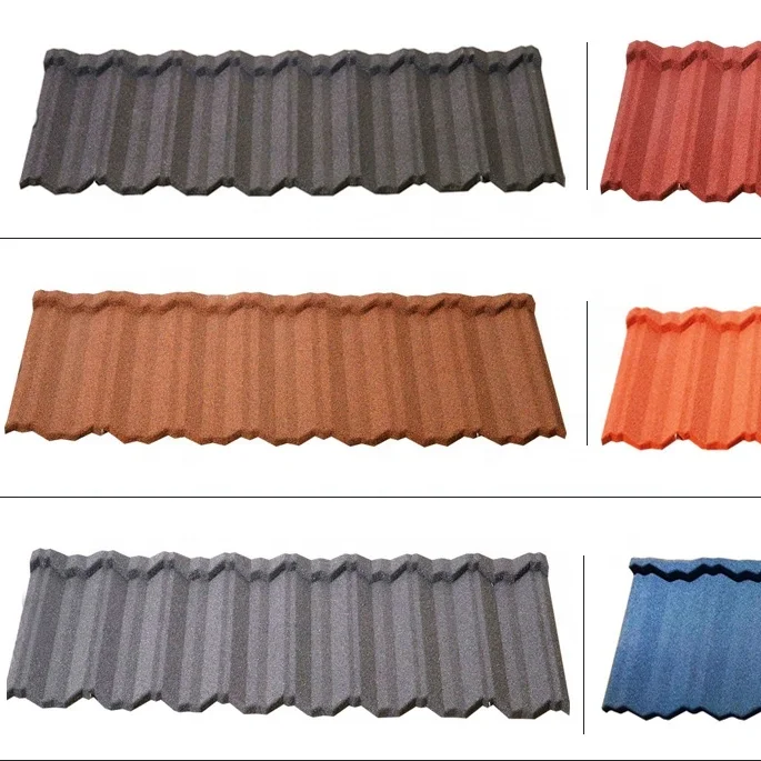 China Supplier's Modern Design 3mm & 4mm Thick Stone Coated Roof Tile Sheet Cheap Building Materials for Hotels