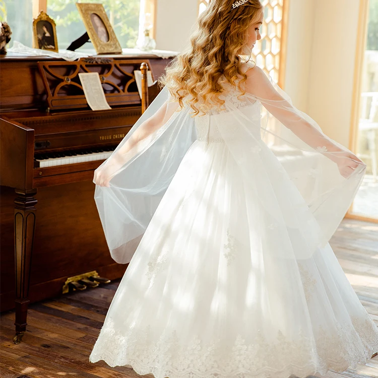 Vestido De Bautizo Blanco Para Niña,Vestido De Fiesta De 7 Años De Largo, Color Blanco,2021 - Buy Blanco Bautizo Vestido De Bebé Niña,7 Años Niña  Vestido De Fiesta Vestido,Chica Vestido De Fiesta 2021