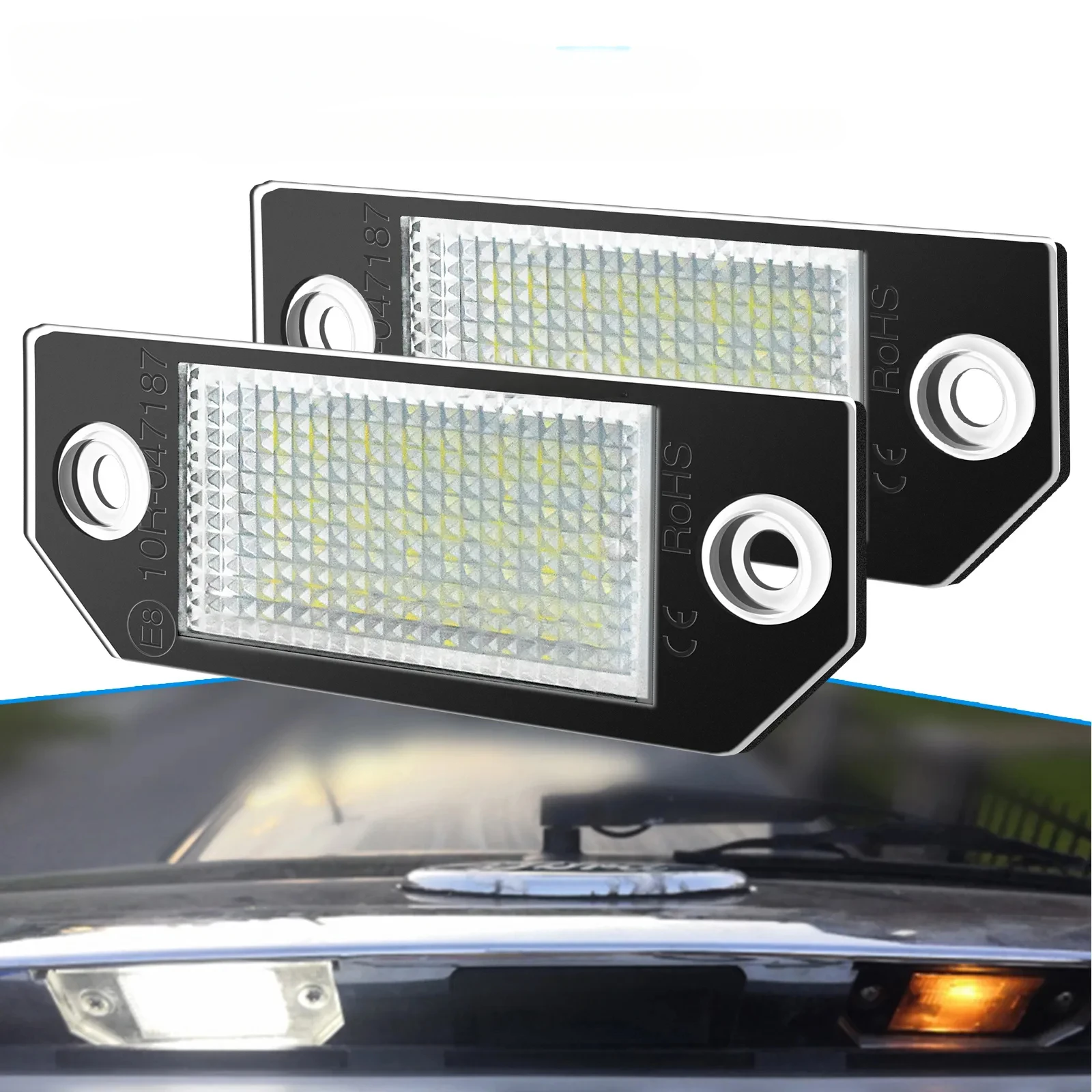 2pcs/pair Led Number License Plate Light Lamps Lighting Upgrade For ...