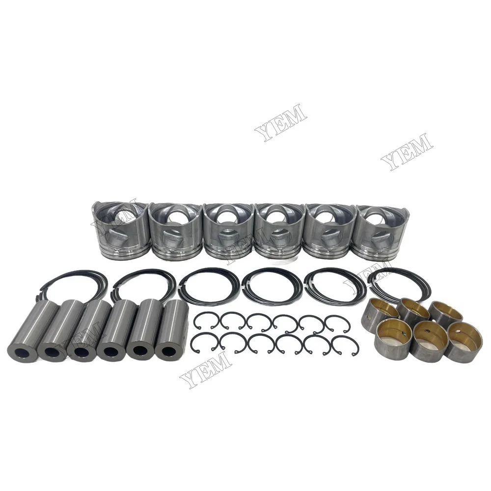 For Komatsu 6D108 Piston and Rings Kit Engine Replacement Parts 2