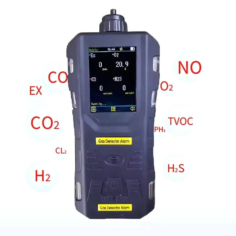 Nkyf China Factories Display Gas Battery Portable Monitor Ch4 O2 H2s Co Gas Detector Industrial