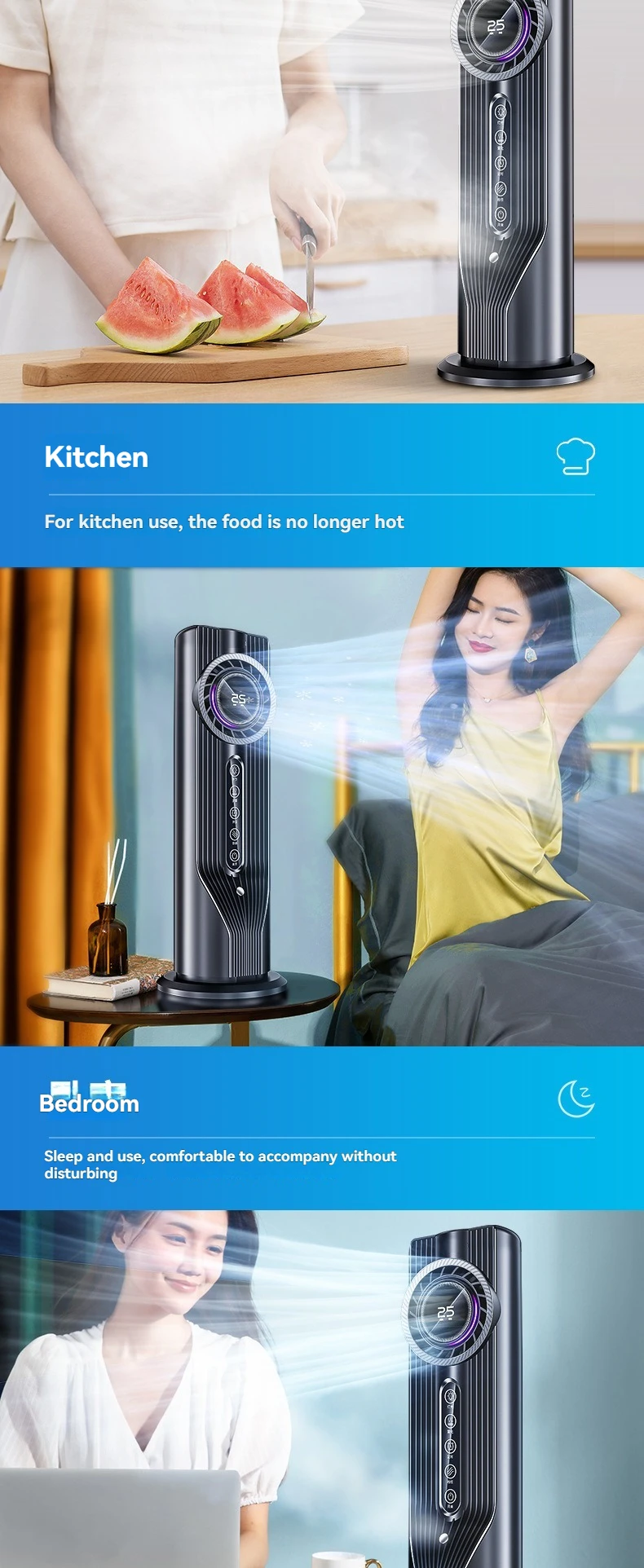 Draagbare mini desktop airconditioning met waterbevochtiging_voghion.com