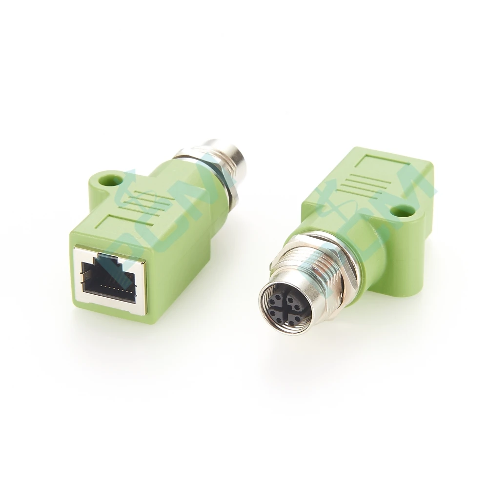 Factory Control ProfiNet M12 X-Code 8-Pin Female to RJ-45 Connector