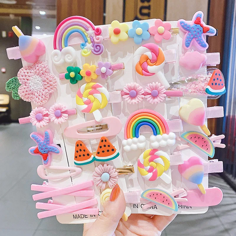 Детская заколка для волос с мультяшным рисунком, красная Милая заколка для волос с сеточкой, головной убор для маленьких девочек, детский аксессуар для волос для девочек, 2023