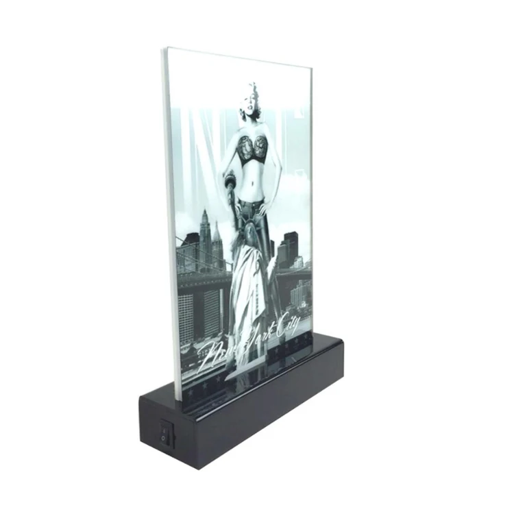 Рекламный постер с акриловыми краями на заказ светодиодные