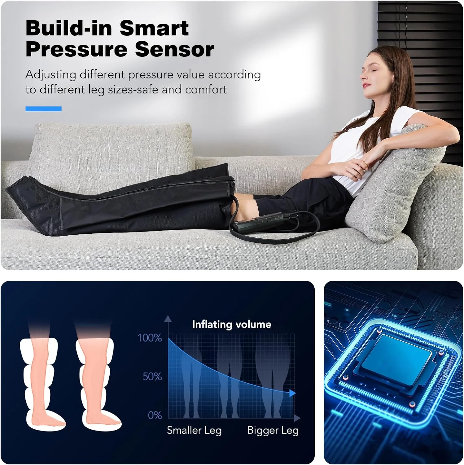 2024 Wireless 8 12 Chambers Recovery Pump Boots Massager,portable Muscular Custom logo Sport Leg air Compression Recovery Boots