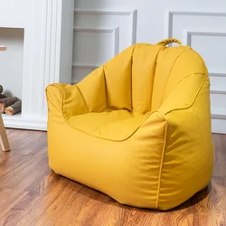 Portable Removable PU Fabric Soft Living Room Outdoor Bean Bag fill Leather Bean Bag Chair