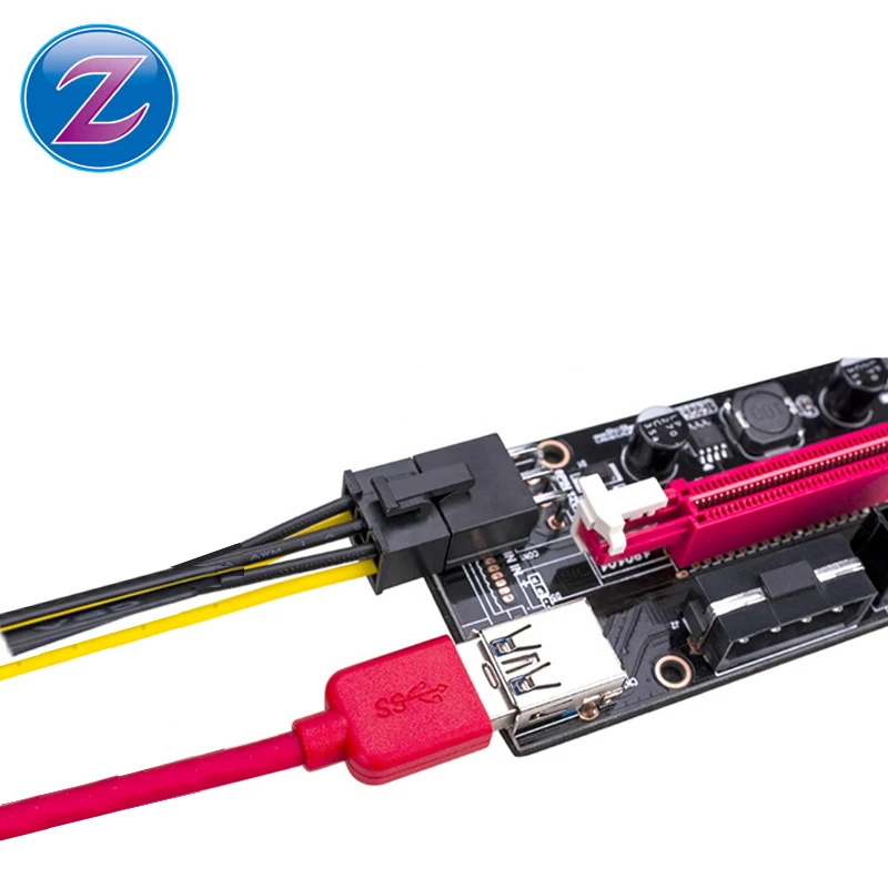 Заводская Прямая поставка VER 009S PCI-E Райзер 1X до 16X USB 3,0 удлинитель GPU для переходной карты