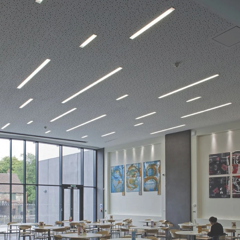 Commercial Recessed LED Linear Light Flush Mounting LED Ceiling Embedded  Light for Business Office