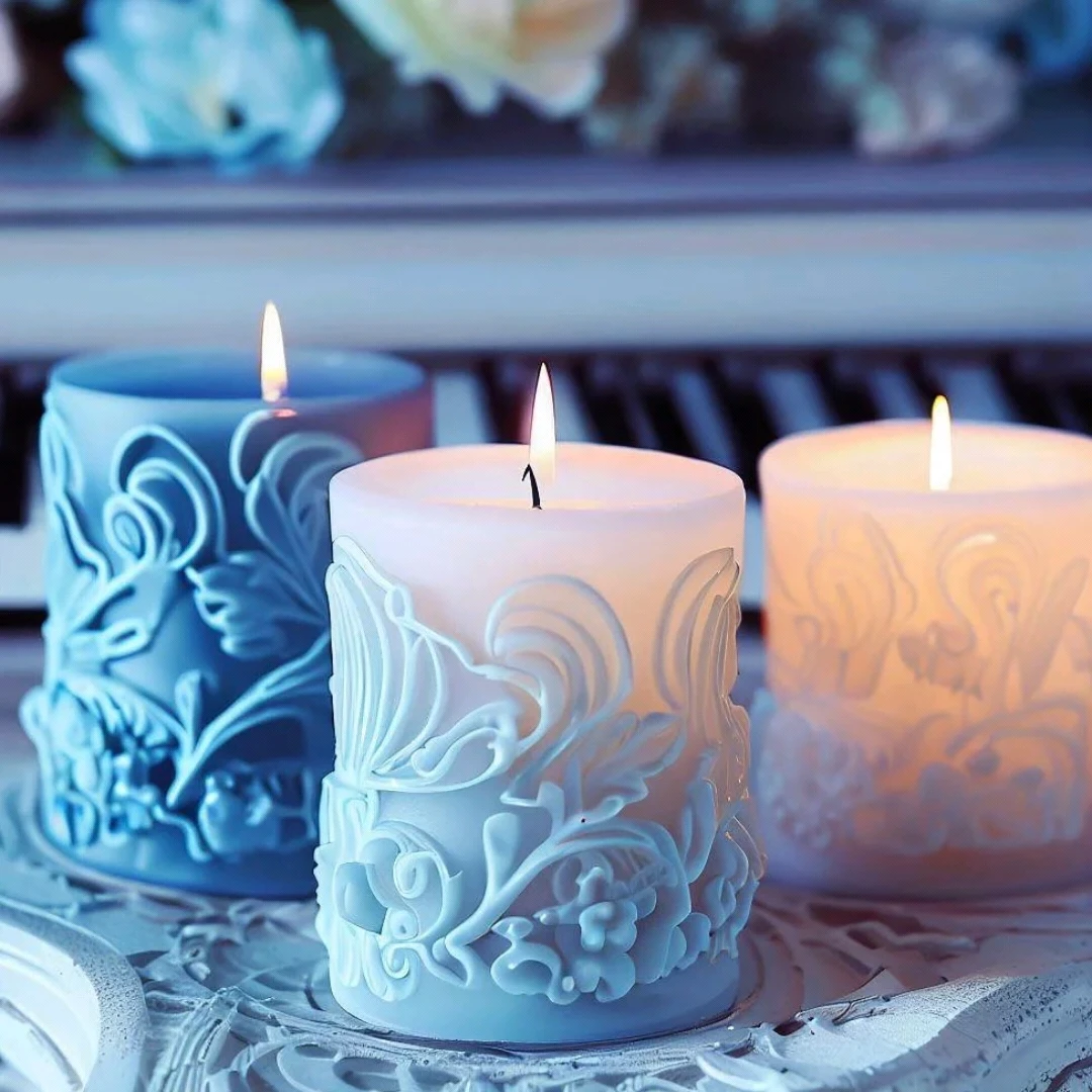 Dumo Customized Pillar Candle Molds Silicone Diy Abstract Art Wax Mould