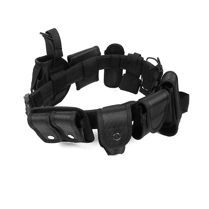 Sport Enthusiasts Modular Equipment Security Utility Tactical Belt with Components Pouches Bags Holster for Security Hunting