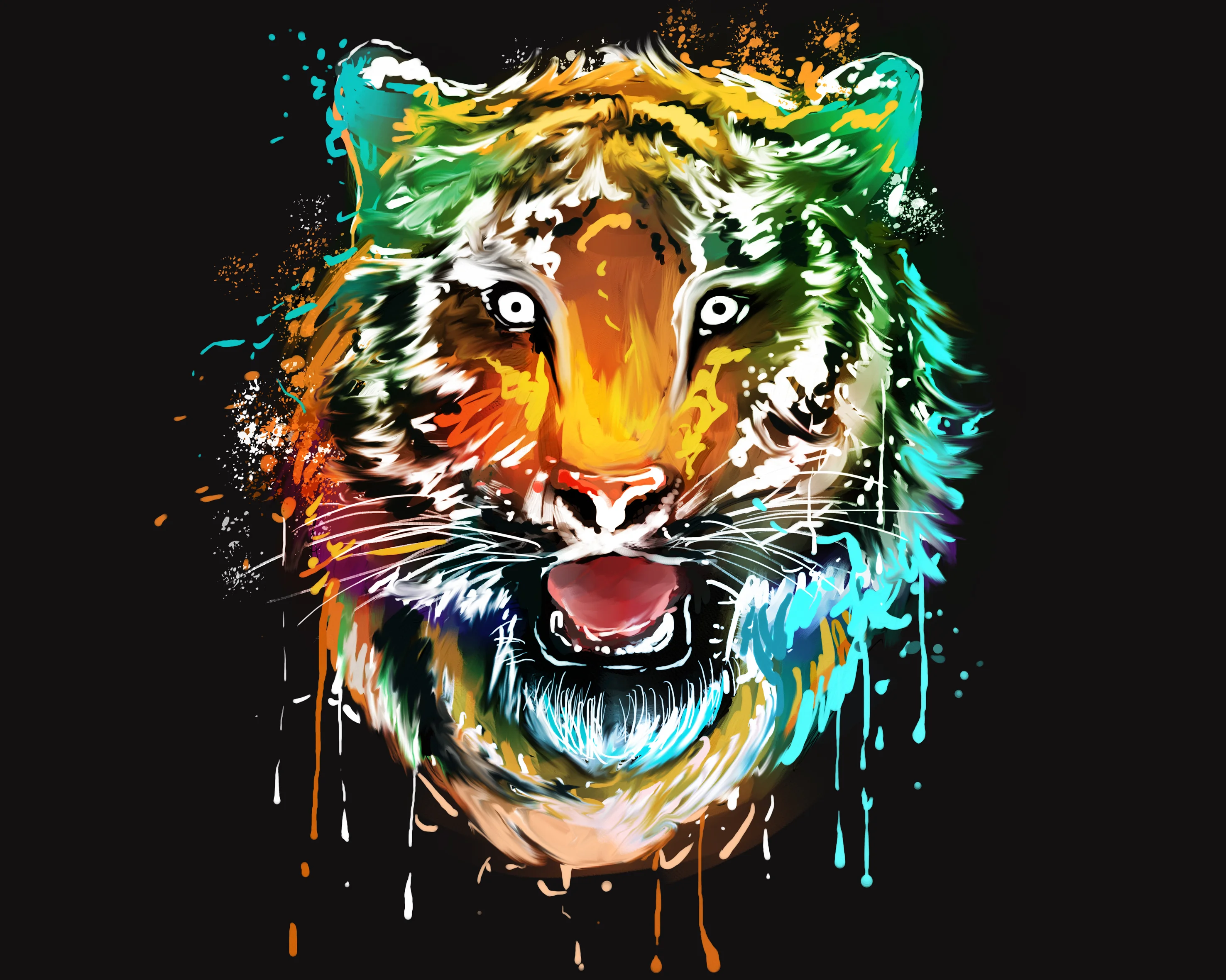 Тигр дизайнерский картина