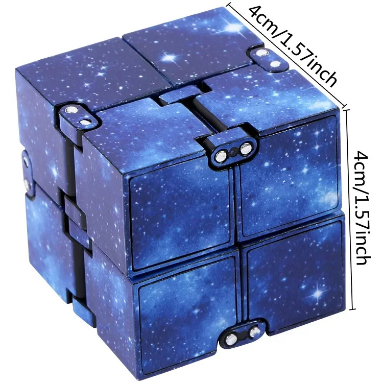 infinity cube blue galaxy