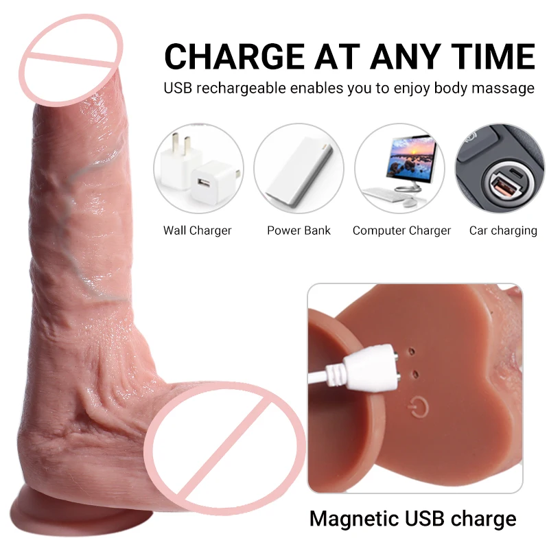 Fernbedienung Vibration Schwingen Penis Kann Heißen realistischer Dildo für  weibliche Masturbation Sex-Spielzeug Consolador Seksspeeltjes