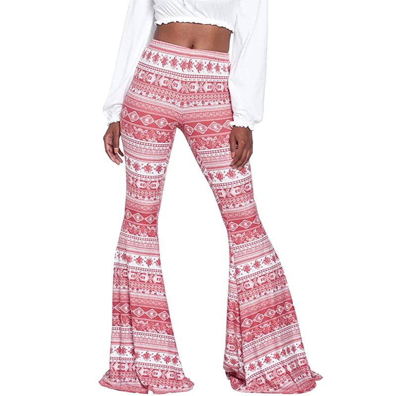 Boho Chic Bell Bottom Flare Pants: Hot Pink & Morevintage-inspired