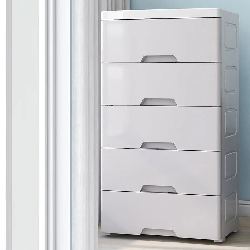 4 Tier Foldable Plastic Storage Drawer Cabinet Colorful Bedroom Household with Pull-out Drawers for Clothing Organization details