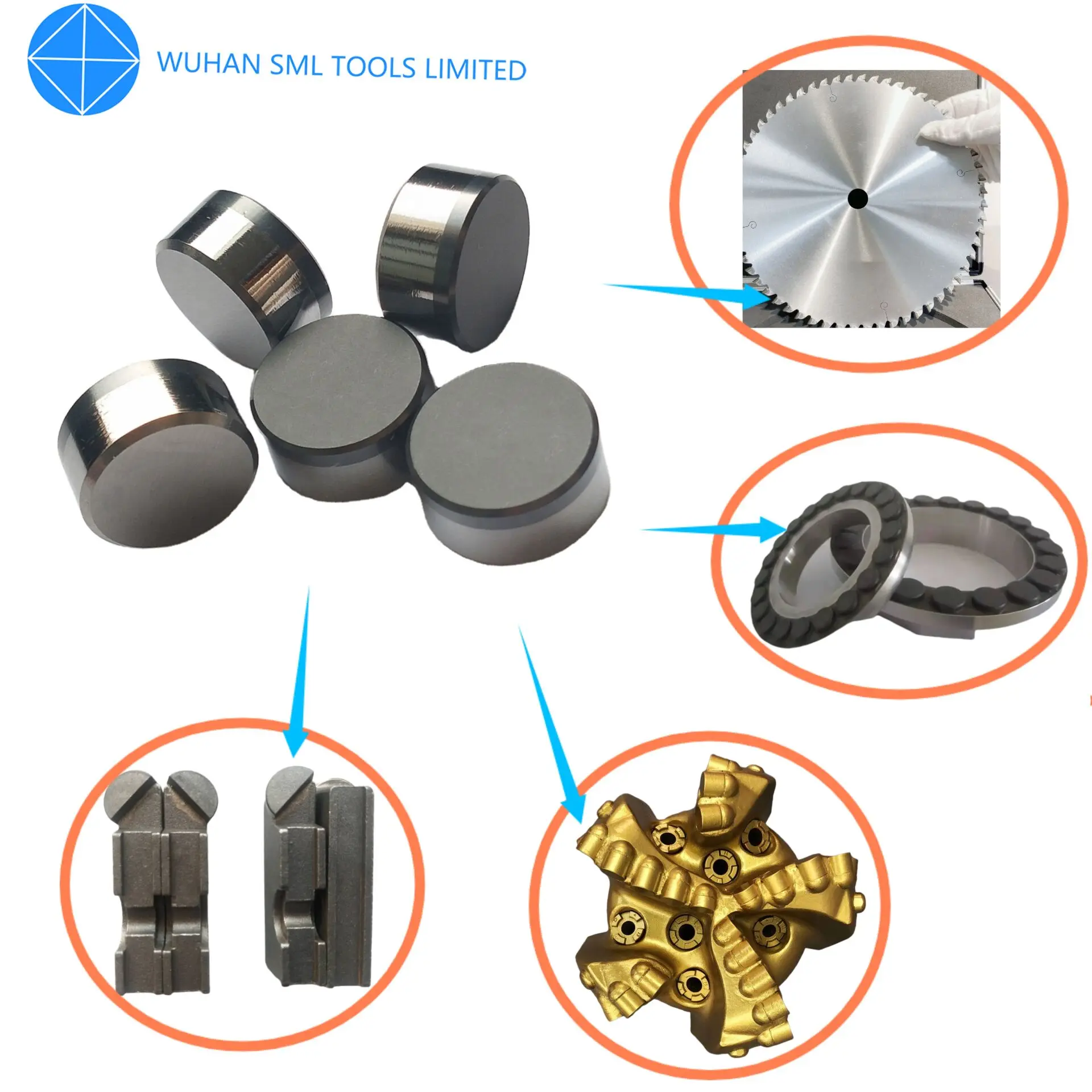 SML PDC режущие инструменты заготовки PDC резаки угольная горная Алмазная вставка