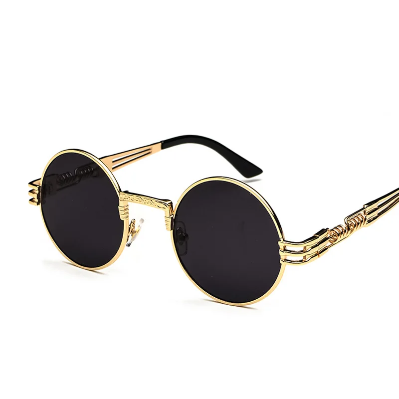 Vintage Gothic Steampunk Sonnenbrille – Polarisiert, Rund, UV400, Für Herren & Damen Vintage Gothic Steampunk Sonnenbrille – Polarisiert, Rund, UV400, Für Herren & Damen