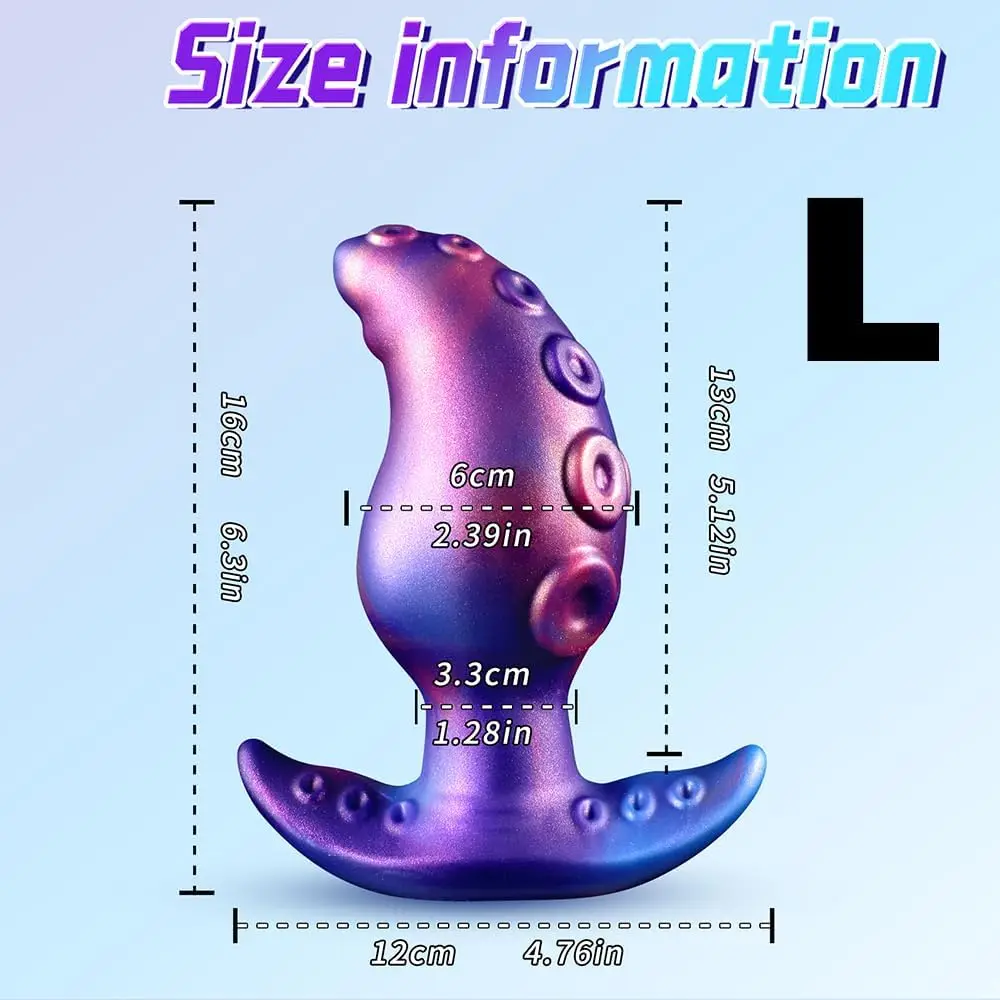 Plug Anal de Silicone, Dildo Tentculo Monstruoso, Plug Anal Grande com  Base T Segura, Brinquedos Sexuais para Homens e Mulheres