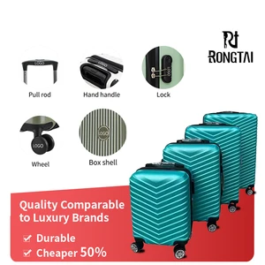 4pcs Set Trolley Luggage with 4 360 Degree Rotating Wheels Unisex ABS Aluminum Suitcase Luggage for Travel Business Cheap Price
