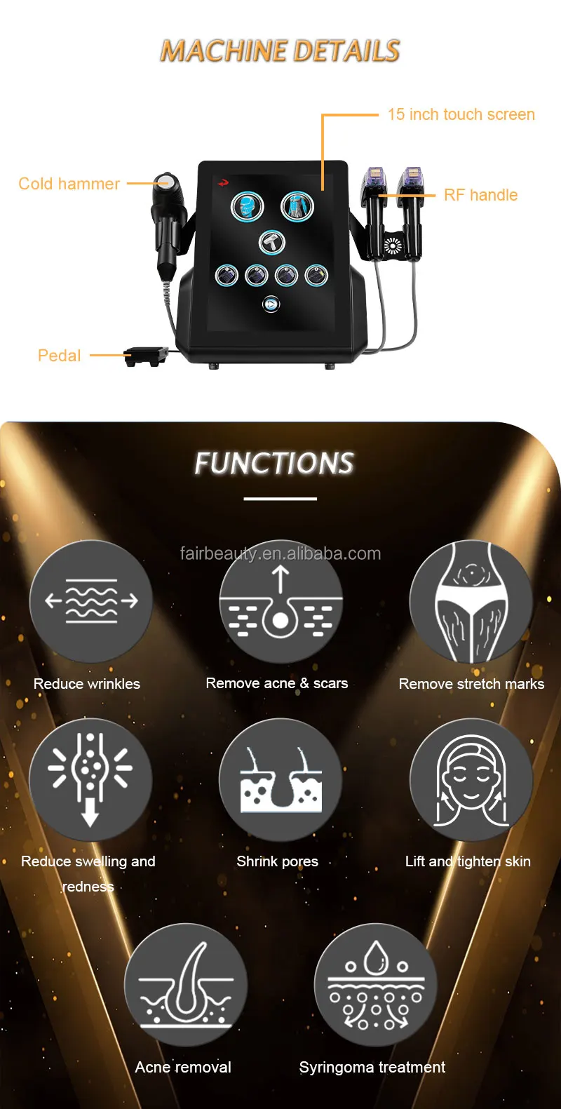 Fractional RF Needle Tips 12P 24P 40P Nano