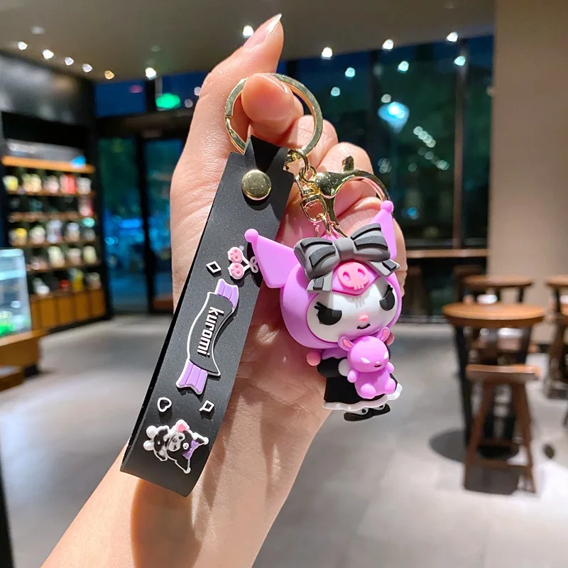 Wholesale Kawaii Sanrios Kuromi Keychain Pvc Doll Key Chain Cartoon ...