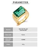 Anillo de oro blanco de 10k de 7x9 mm