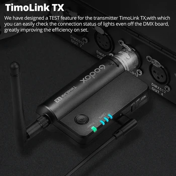 TimoLink TX/TimoLink RX Wireless DMX Transmitter with Built-in LumenRadio CRMX Transmitter for up to 984 'remote Transmission detail image