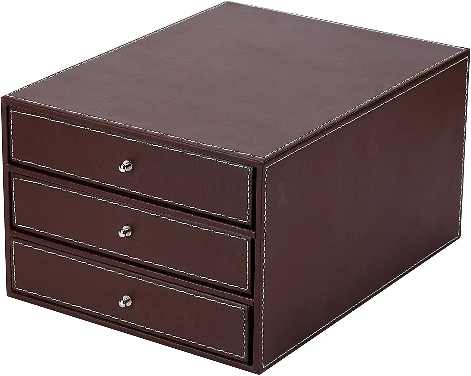 Настольный шкаф. Leather Office Filing Cabinet.