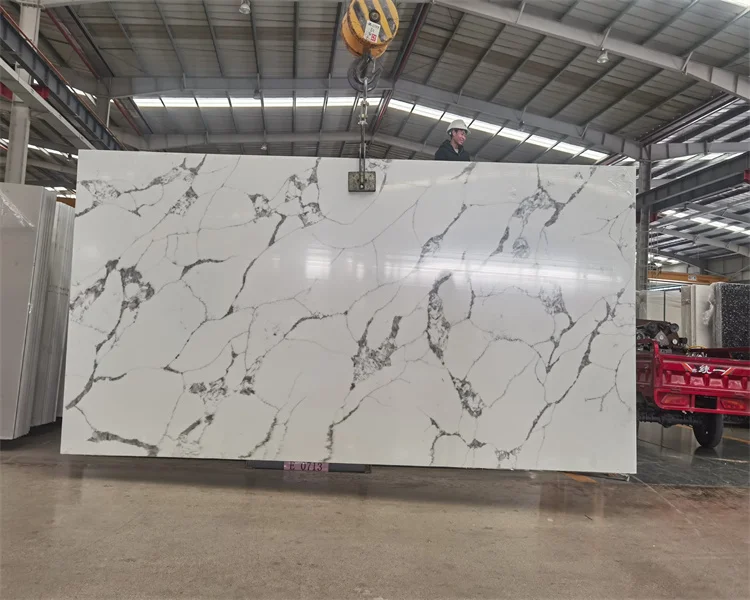 Artificial Stone Venatino White Quartz Durable Venatino Grey 2cm