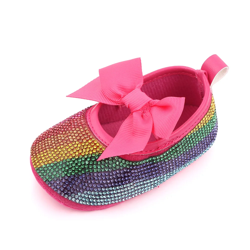 Beautiful Rhinestone Baby Girl Princess Shoes Newborn Soft Sole Toddler Shoes details