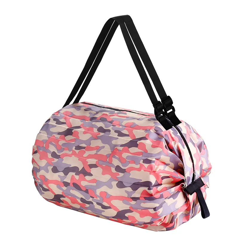 Customized Foldable Reusable Grocery Tote Bag  Oragn Styles Shopping Foldable Polyester Bag With Handle supplier