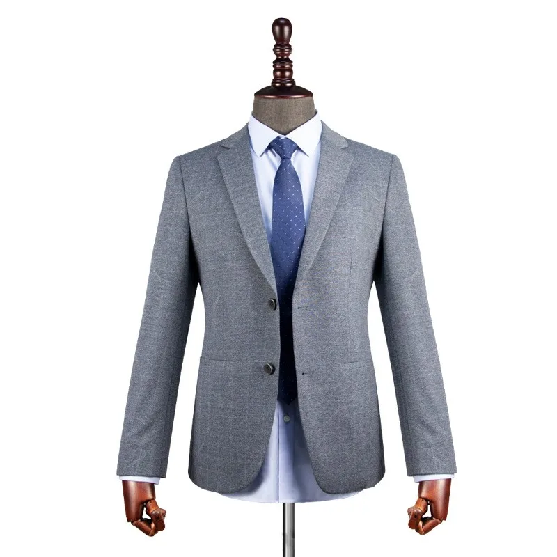 2024 Spring and Autumn business casual jacket slim-fit Anti-wrinkle flat collar custom mens suit manufacture