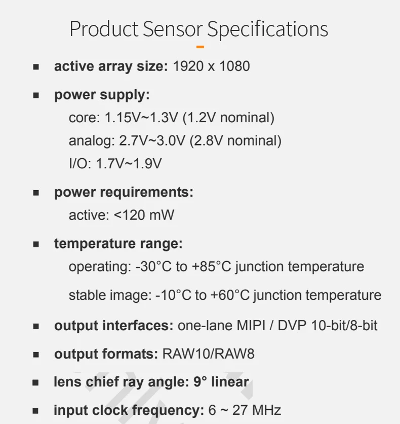 DGZX 1080p 30fps high-definition low light low-power camera module OS02F10 intelligent wearable application Mipi插图2