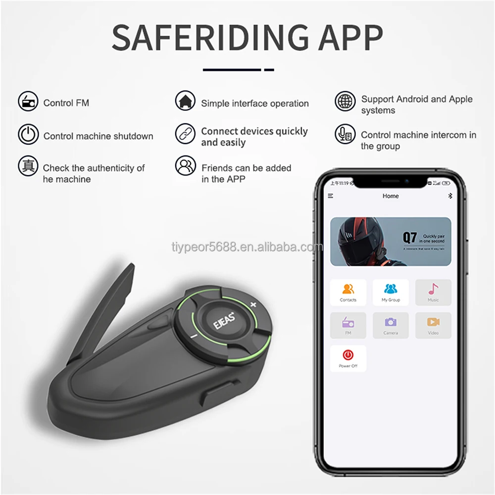 product tiypeor ejeas q8 1000m bluetooth intercom system for motorcycles waterproof abs helmet mesh intercom for riding-5