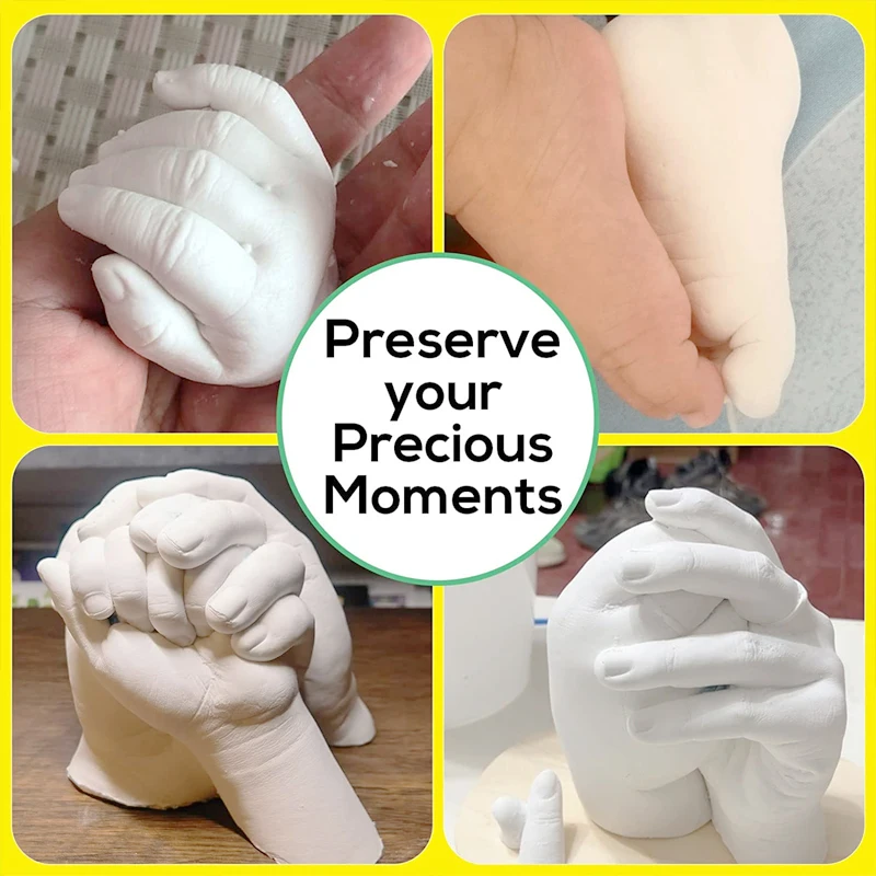 Hand Casting Kit Alginate Molding Powder Keepsake Plaster Hand Mold Casting Kit Clay Hand