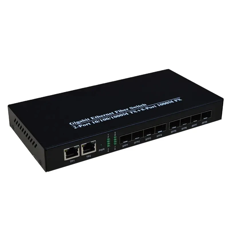 Switch 8 Gigabit SFP Ports 2x1000Mbps RJ-45 8 SFP Port