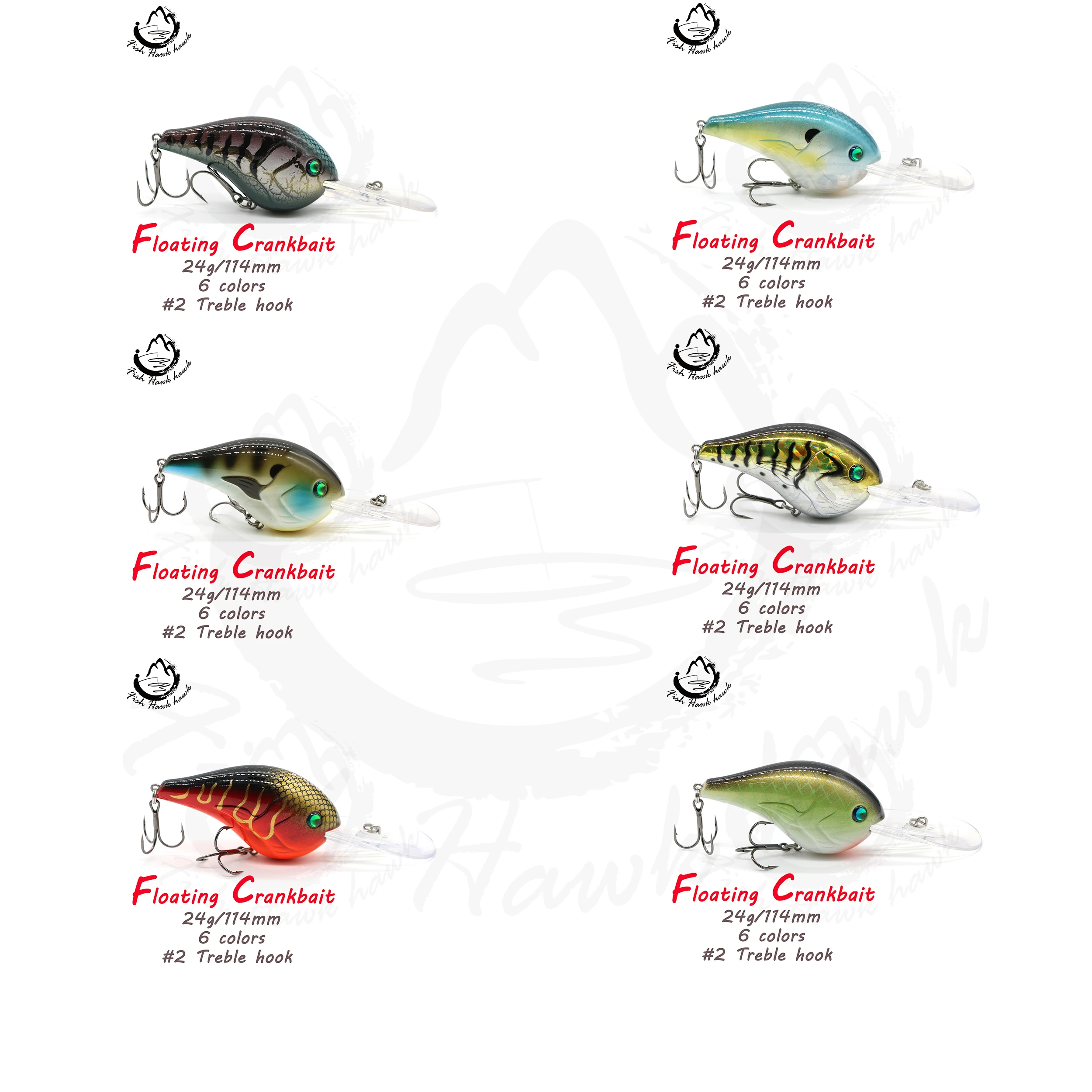 24g/114mm Lipless Square Bill Minnow Seawater Crankbait Blank Fishing