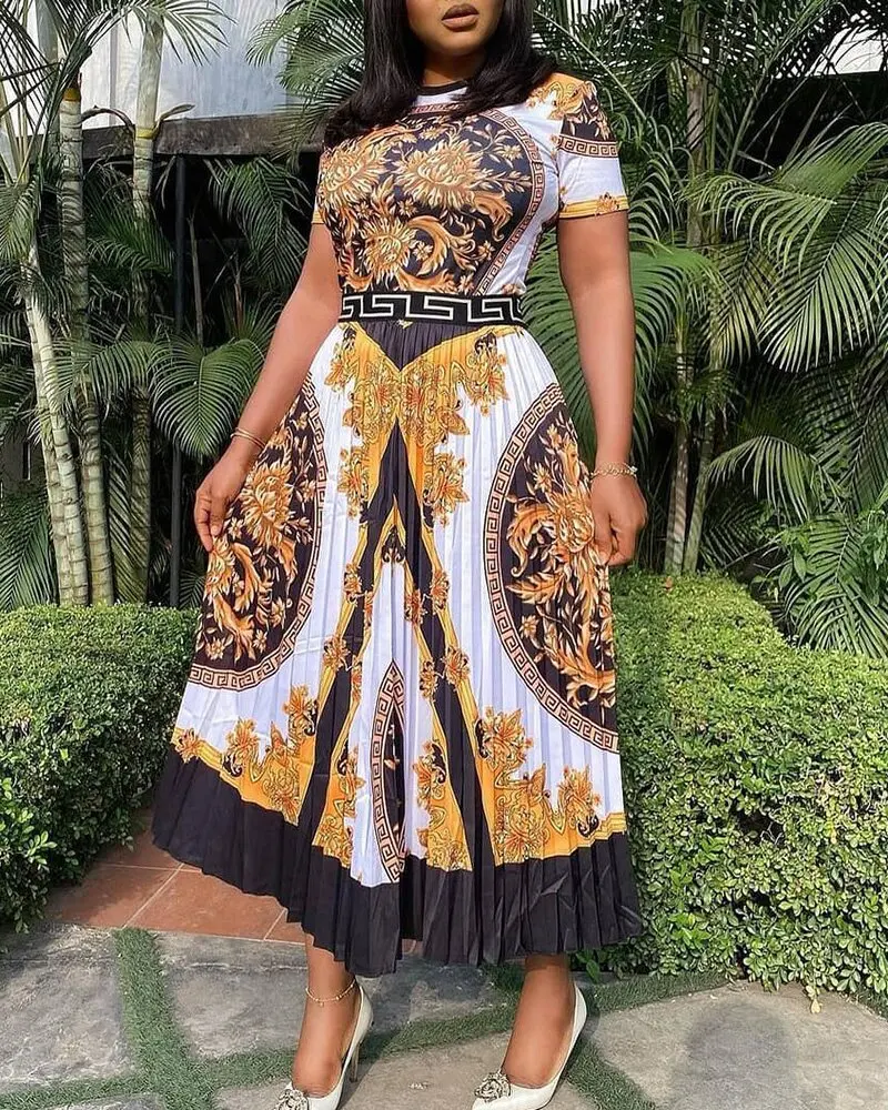 white christmas dresses Labelle African Print Mini Dress main image 0