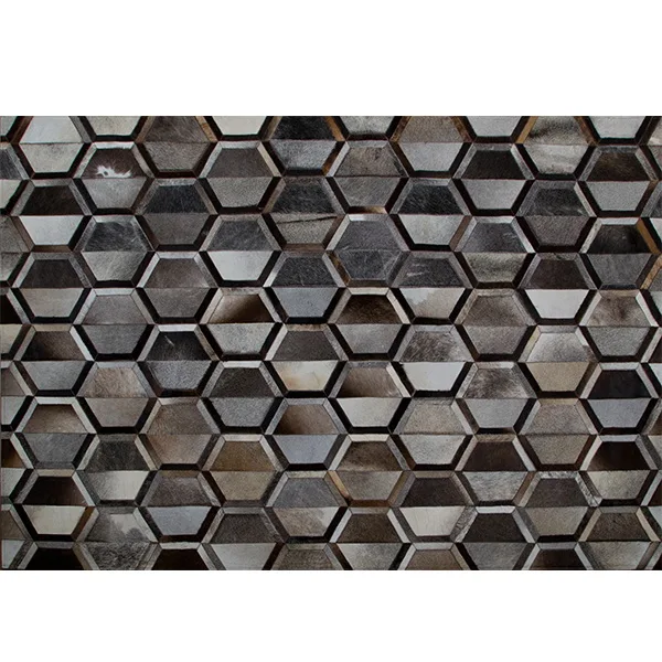 Simple Geometric Stripe Pattern Grey Bedroom Bedside Leather Carpet Sofa Tea Table Mat