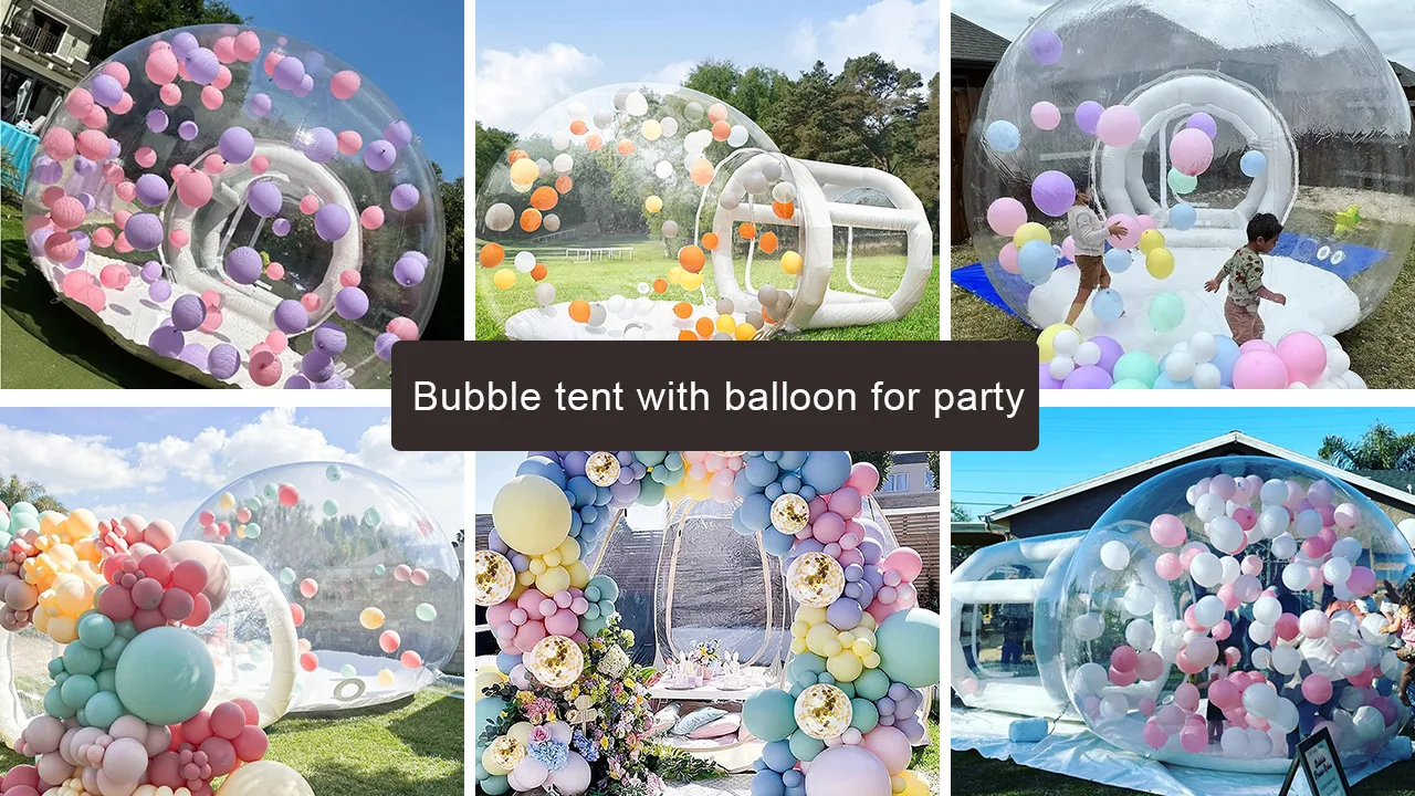 Party Rental Bubble Balloon House With Tunnel Inflatable Bubble